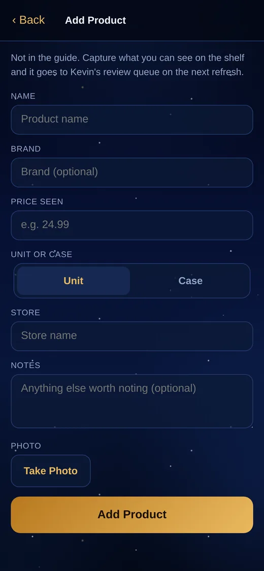 Add a product, add a photo
